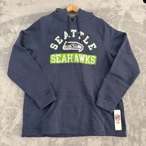 Seattle Seahawks Pullover Hoodie Sweatshirt Mens Size XL Sherpa Hood NEW